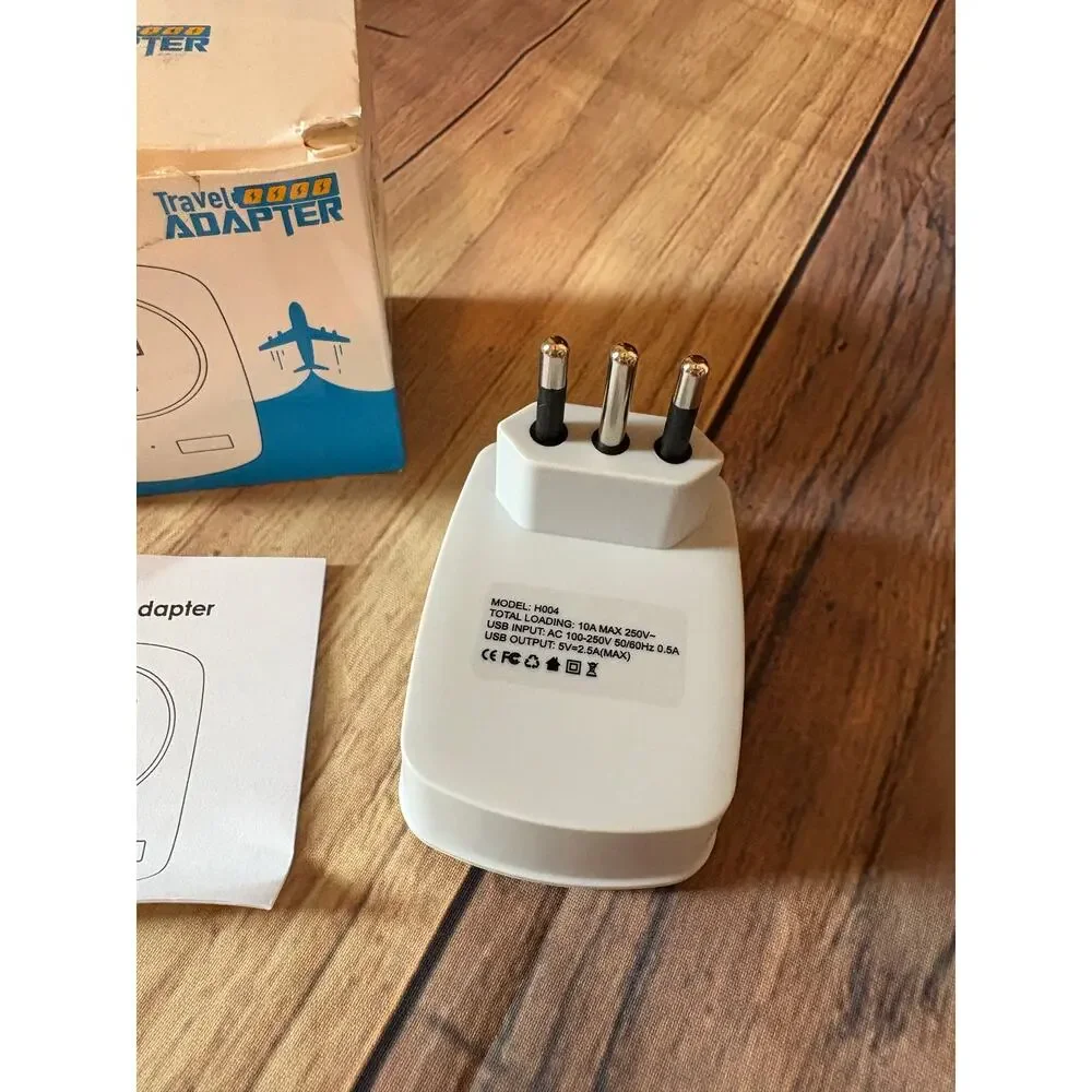 America to Italy Travel Adapter Plug (No for UK) L-Plug USB Wall Charger